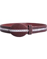 Cinto Vaquero Mantarraya Perla Reyna Color Vino WD 11-1445