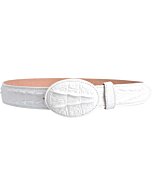 Cinto Vaquero Grabado Cocodrilo WD 11-1491 Color Blanco