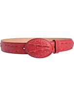 Cinto Vaquero Grabado Cocodrilo WD Boots 1330 Rojo