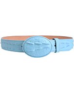 Cinto Vaquero Grabado Cocodrilo WD Boots 1333 Azul Cielo