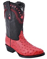 Botas Vaqueras Avestruz WD Boots 227 Color Rojo