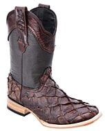 Botas Rodeo Piel Pirarucú-Monster Fish Color Café WD 11-249