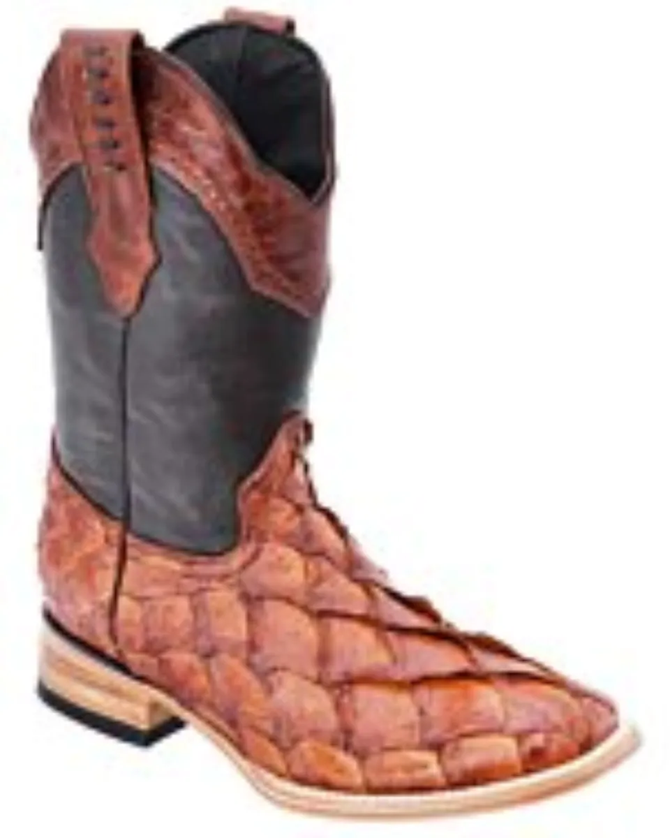 Botas Rodeo Piel De Pirarucú Original Color Cognac WD 11-248