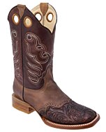 Botas Rodeo Cincelada Antifaz Café WD 11-281