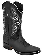 Botas Rodeo Piel Crazy Full Color Negro WD 11-338