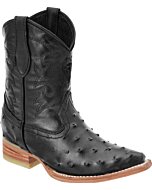 Botas Imitación Avestruz Negras Para Niño WD 11-374