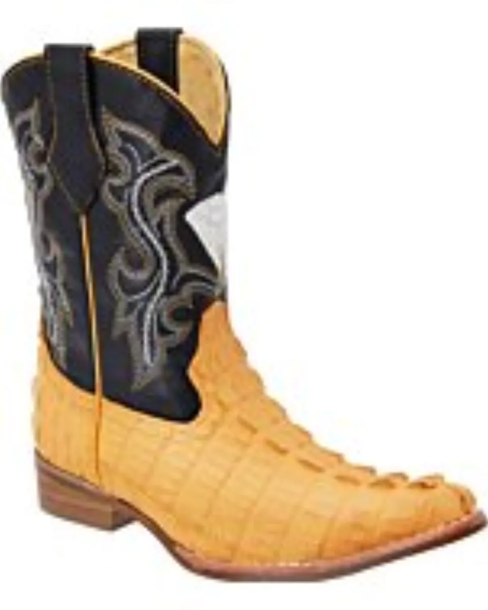 Botas De Niño Imitación Cocodrilo Color Mantequilla WD 11-369