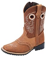 Botas Rodeo Para Niño Color Miel Con Cierre Lateral WD 11-383