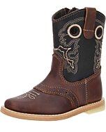 Botas Rodeo Para Baby Color Shedrón Zipper Tubo Negro