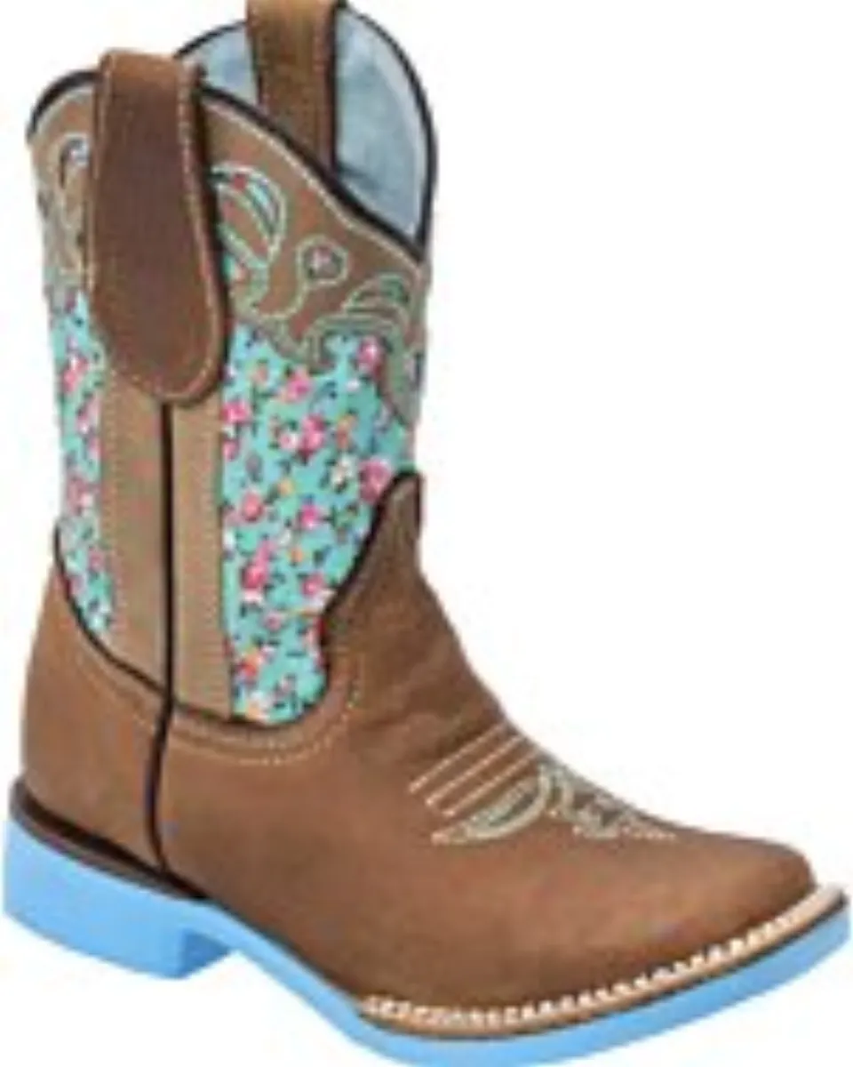 Botas Rodeo Baby Girl WD Boots 10-386 Color Miel-Azul