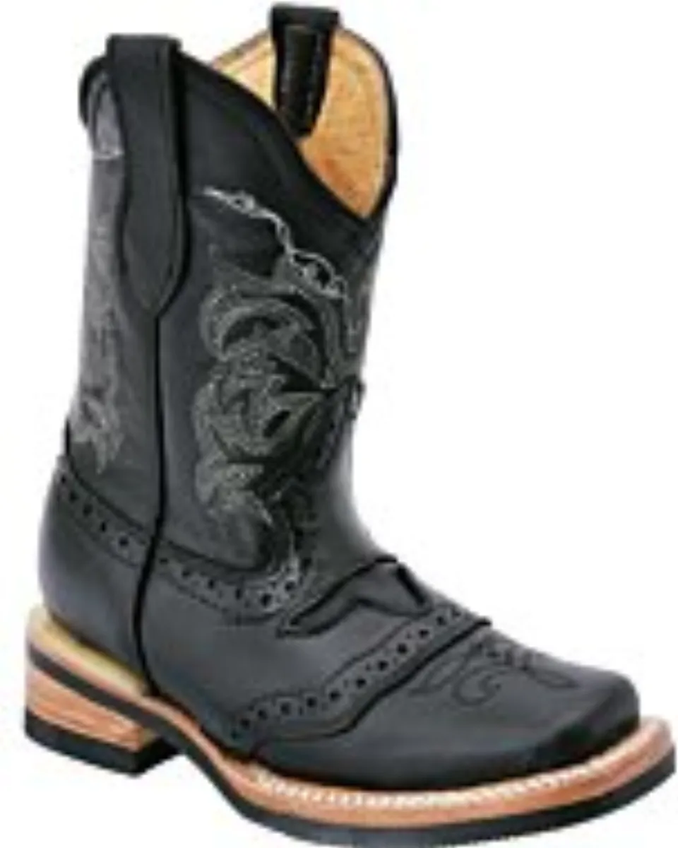 Botas Rodeo Negras Para Niño WD 11-380