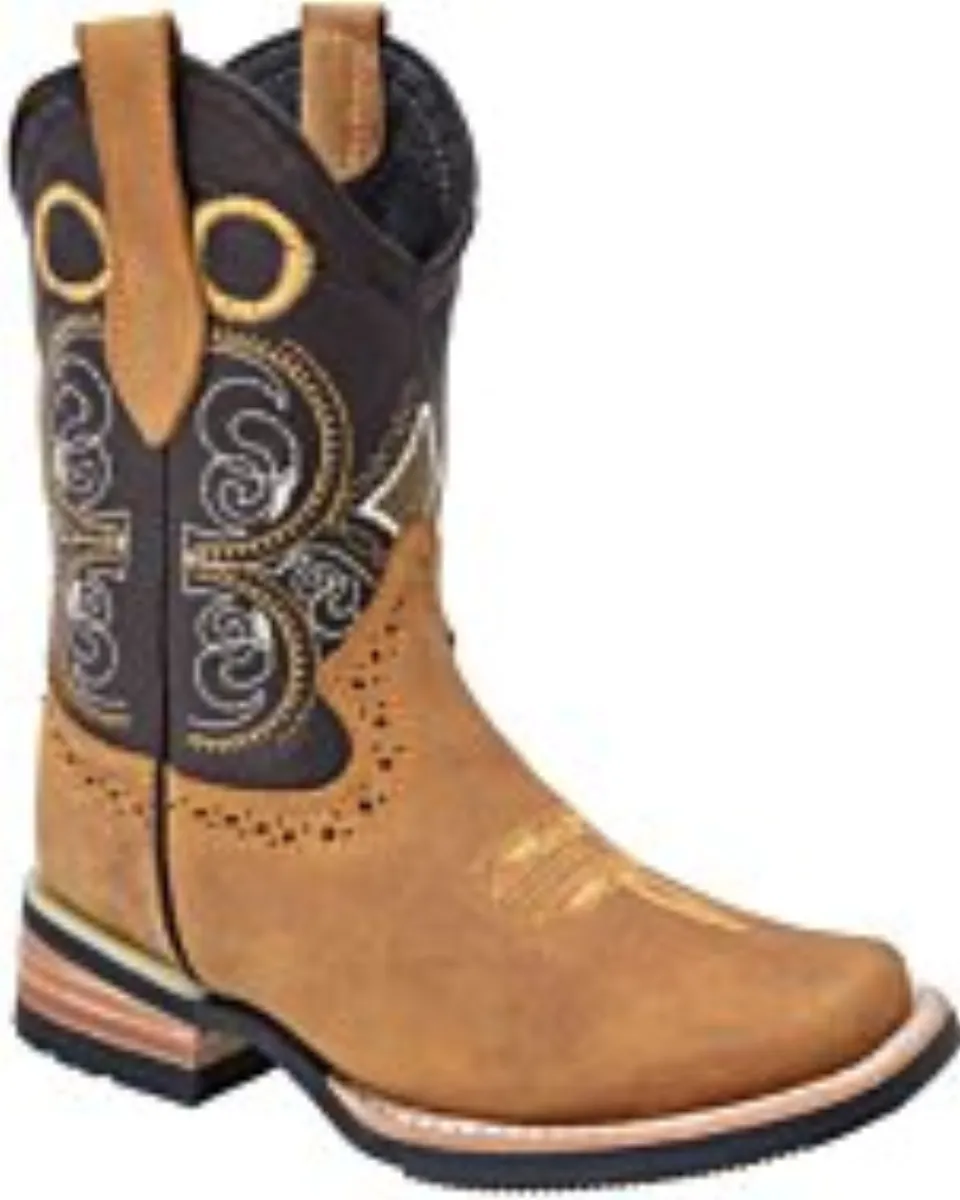 Botas Rodeo Color Miel Para Niño WD 11-379