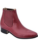 Botines Charros Color Vino Piel Napa Tradicional WD 11-727