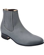 Botín Charro Piel Napa Color Gris Tradicional WD 11-725