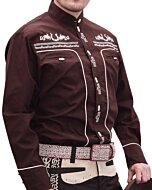 Camisa Charra Tradicional WD 11-828 Color Café
