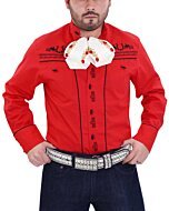 Camisa Charra Tradicional WD 11-831 Color Rojo