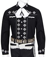 Camisa Negra Charra Tradicional WD 11-875