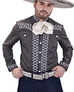 Camisa Charra Moderna WD 11-859 Color Gris