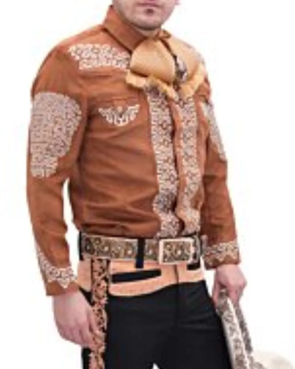 Camisa Charra El Dorado WD 11-810 Gamuza Ladrillo
