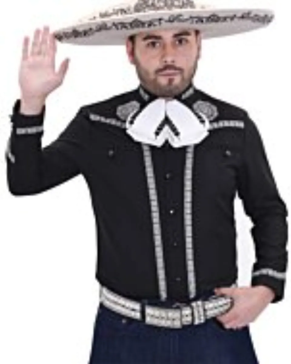 Camisa Negra Charra Mandala WD Boots 798