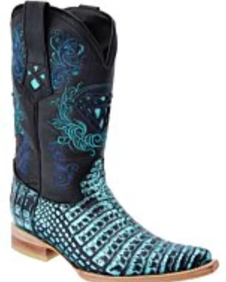 Botas Vaqueras Coco Belly Glaseada WD Boots 097 Turquesa