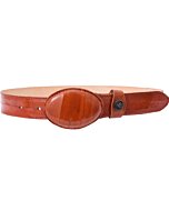 Cinto Vaquero Anguila Color Cognac Ovalado WD 11-1452