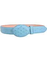 Cinto Vaquero Grabado Avestruz WD Boots 1345 Azul Cielo