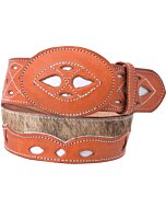 Cinto Rodeo Pelo De Vaca WD Western 11-1572 Natural