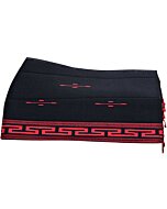 Mantilla Tejida Grande Negro Grecas Rojas WD 11-1059