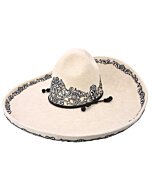 Sombrero Charro Lana Lazer WD 11-767 Crema-Negro