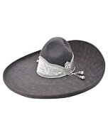 Sombrero Charro Gris Granito Bordado Plata WD 11-773