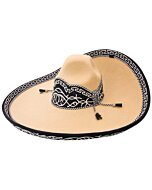 Sombrero Charro Galoneado WD 11-786 Beige-Negro