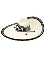 Sombrero Charro Galoneado WD 11-781 Hueso/Negro