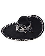 Traditional Charro Hat Decorated WD 729 Black