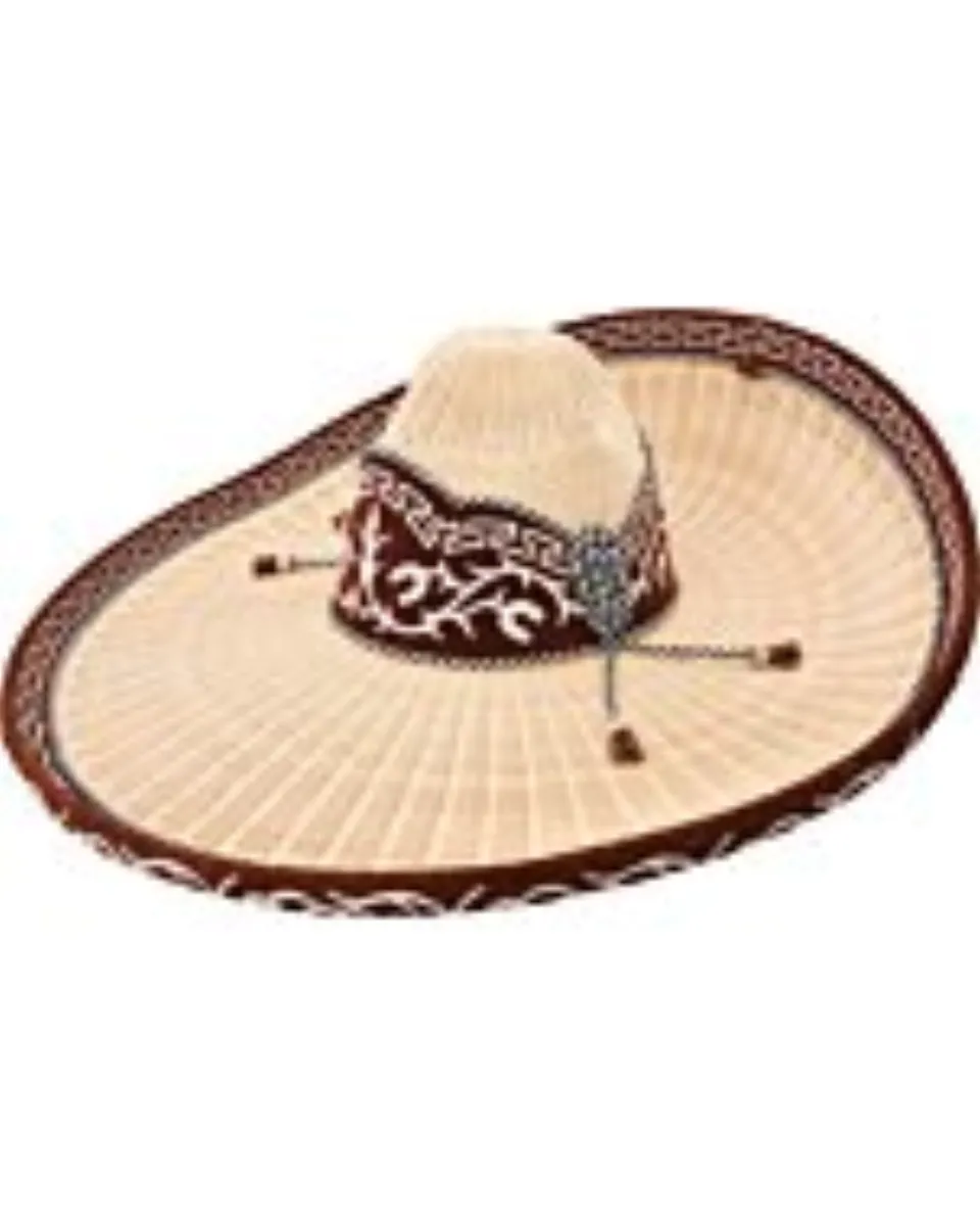 Sombrero Charro Mimbre WD 11-789 Natural-Almendra