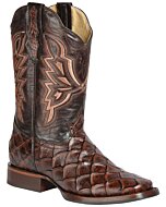 Botas Rodeo Grabado Pirarucu Color Café El General 44664