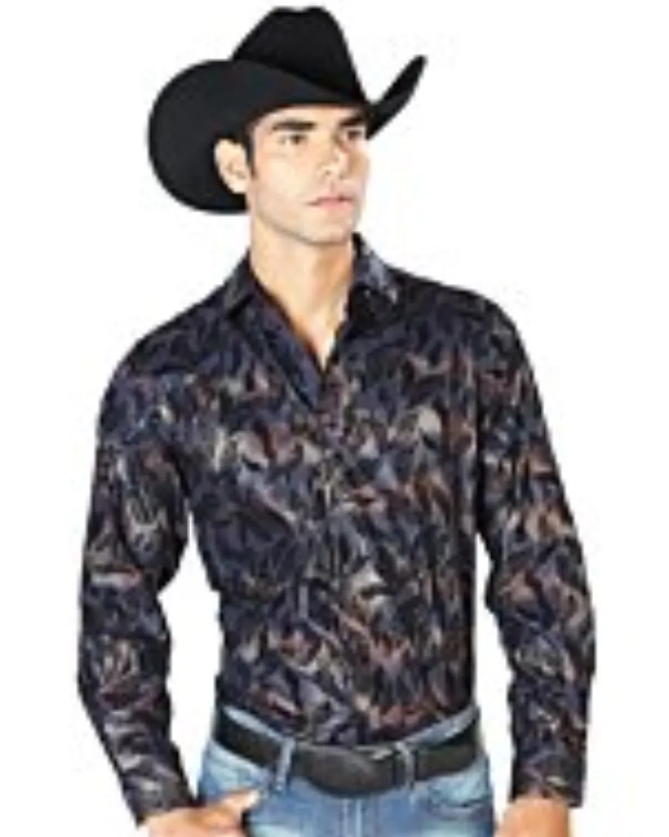 Camisa Vaquera Color Navy El Señor DL Cielos 43589