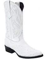 Botas Vaqueras Blancas Piel Imitación Avestruz WD 11-227