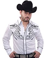 Camisa Vaquera WD Boots 11-913 Blanco/Negro