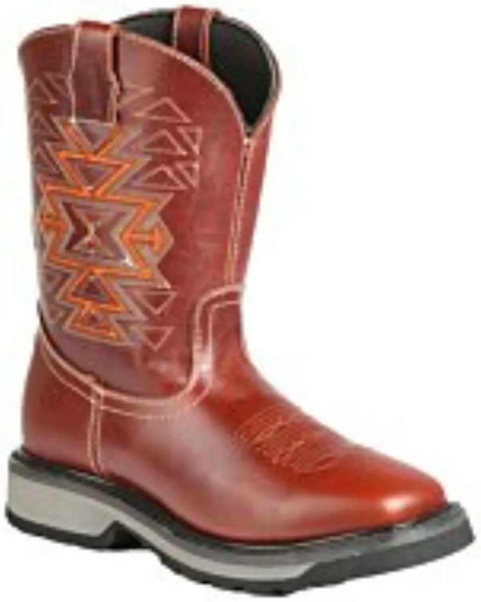 Bota Rodeo Malibu De Trabajo Piel Color Saddle