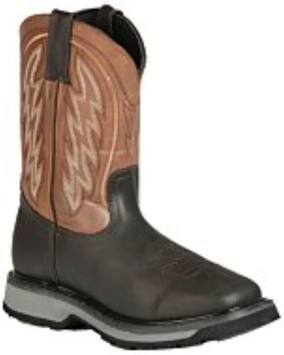 Bota Rodeo Malibu De Trabajo Piel Crazy Color Chocolate 51277