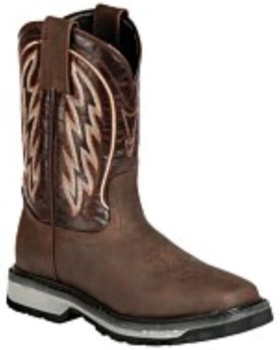 Bota Rodeo Malibu De Trabajo Piel Crazy Color Tang 51278