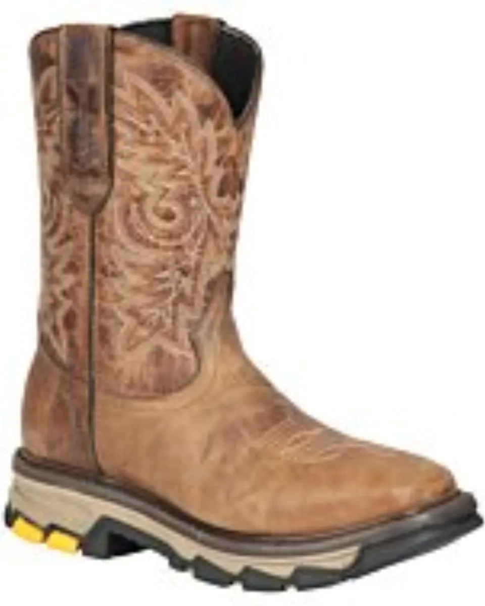 Bota Rodeo Para Trabajo Piel Crazy Color Miel 44691
