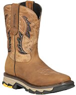 Bota Rodeo Para Trabajo Piel Alazán Color Arena 44693