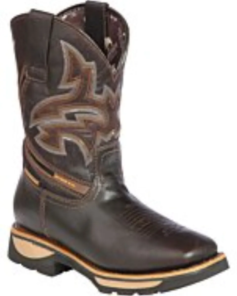 Bota Rodeo Para Trabajo Mont Blank Color Café