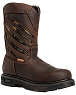 King Welt Predator 8" work boot in oak leather with dual-density polyurethane sole, slip-resistant and oil-resistant outsole.